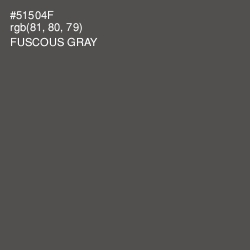 #51504F - Fuscous Gray Color Image